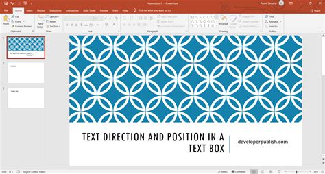 powerpoint text positioning